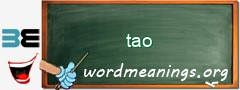 WordMeaning blackboard for tao